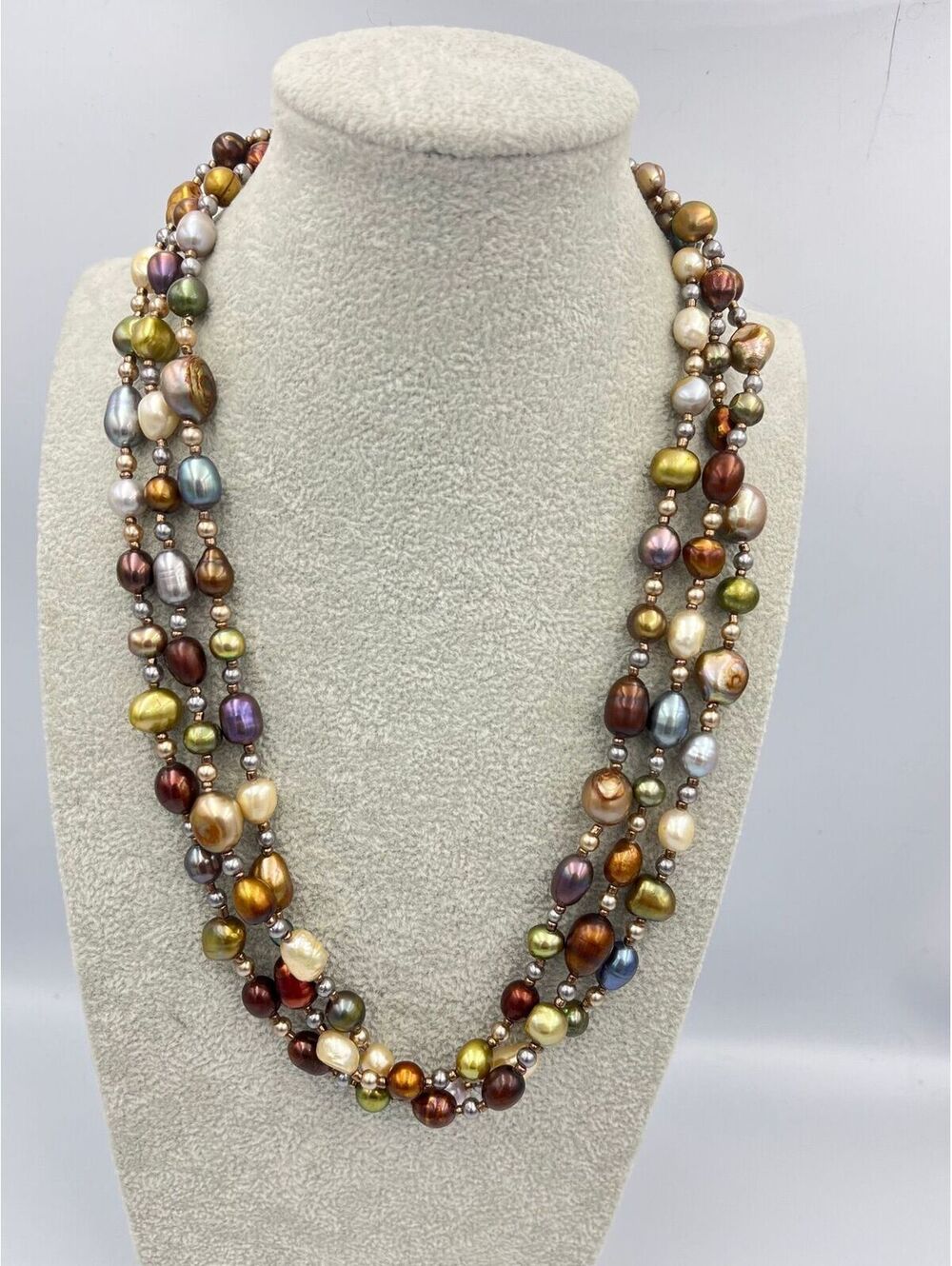 Freshwater Pearls Multicolour Pearl Endless Rope Necklace 60” – Baroque Pearl